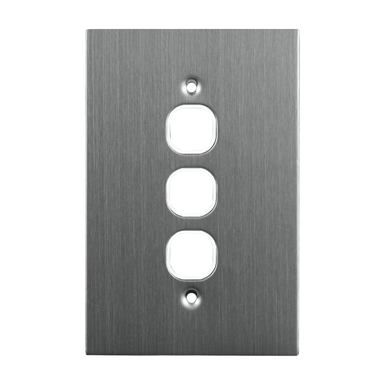 Stainless Steel Grid Plate 3 Gang