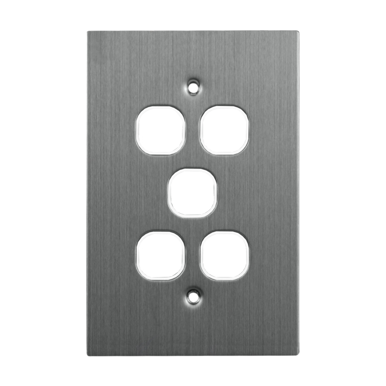 stainless steel grid plate 5 gang