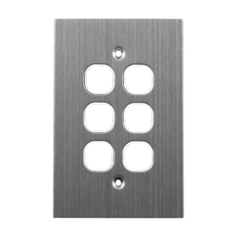 Stainless Steel Grid Plate 6 Gang