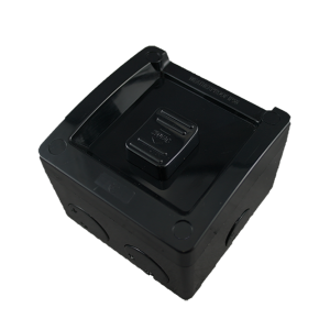 1 Gang Weatherproof Switch New Style 16A 250V AC IP53 BLACK